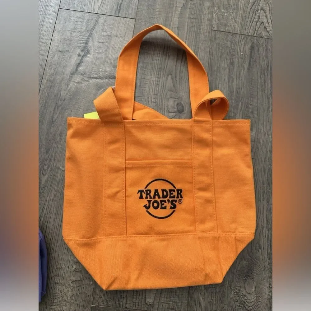 Trader Joe's LOT Of 4 Limited Trader Joe's Mini Halloween Canvas Tote Bag! New! - Picture 4 of 7